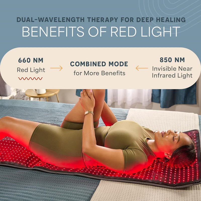 Red light therapy physiotherapy instrument beauty blanket near infrared light therapy lamp hot compress mattress LED diwali yoga mat for home use