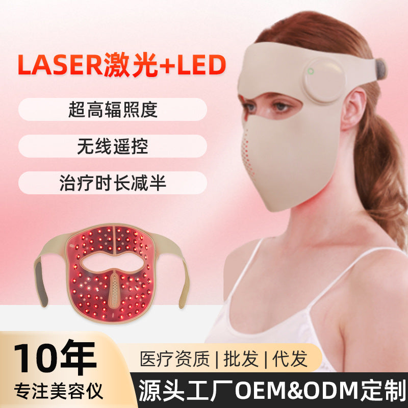 510K 4D Laser Handheld Remote Control Home White Black LED Red Light Physiotherapy Mask Infrared Light Beauty