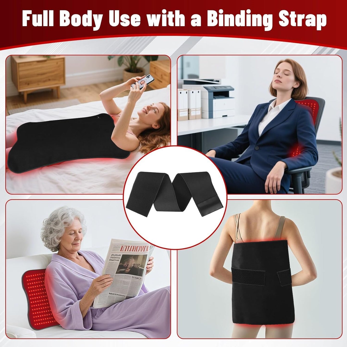 Red light therapy physiotherapy instrument beauty blanket near infrared light therapy lamp hot compress mattress LED diwali yoga mat for home use